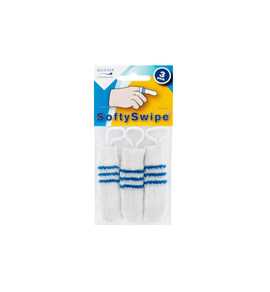 Accesia SoftySwipe Vingerborstel - 3 Stuks 3 Accesia SoftySwipe Vingerborstel - 3 Stuks