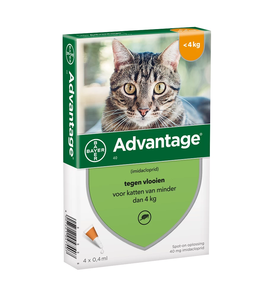 Advantage 40 Kat Kleiner Dan 4 Kg - 4 Pipetten 3 Advantage 40 Kat Kleiner Dan 4 Kg - 4 Pipetten