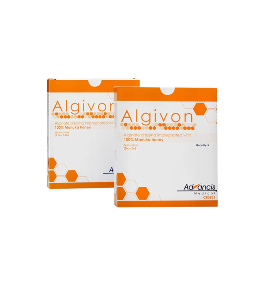 Advancis Algivon Manuka Alginaat Verband 10 X 10 Cm - 1 Stuk 3 Advancis Algivon Manuka Alginaat Verband 10 X 10 Cm - 1 Stuk