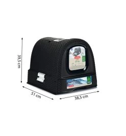 Beeztees Curver Kattenbak Antraciet -HuisdierParadijs curver kattenbak antraciet 2