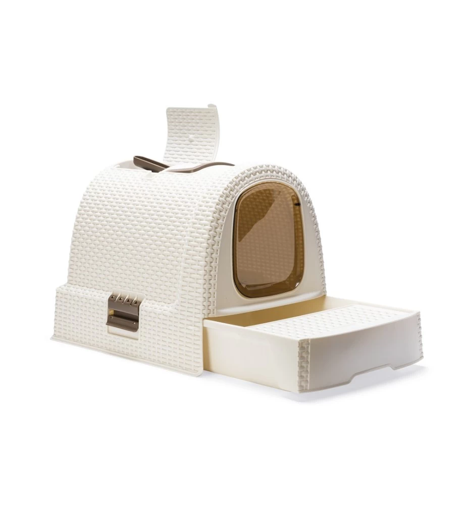 Beeztees Curver Kattenbak Wit 4 Beeztees Curver Kattenbak Wit - Afbeelding 2