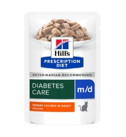 Hill's Prescription Diet M/D Diabetes Care Maaltijdzakjes Met Kip - 12 X 85 Gram