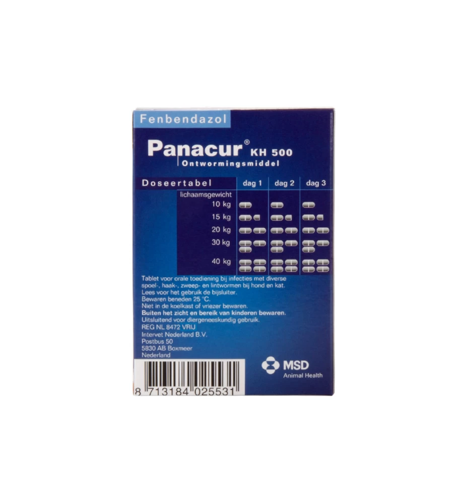 Panacur KH 500 - 10 Tabletten 5 Panacur KH 500 - 10 Tabletten - Afbeelding 3