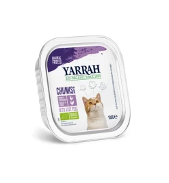 Yarrah Biologisch Kattenvoer Chunks Met Kip & Kalkoen - 16 X 100 Gram