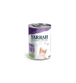 Yarrah Biologisch Kattenvoer Chunks Met Kip & Kalkoen - 12 X 405 Gram