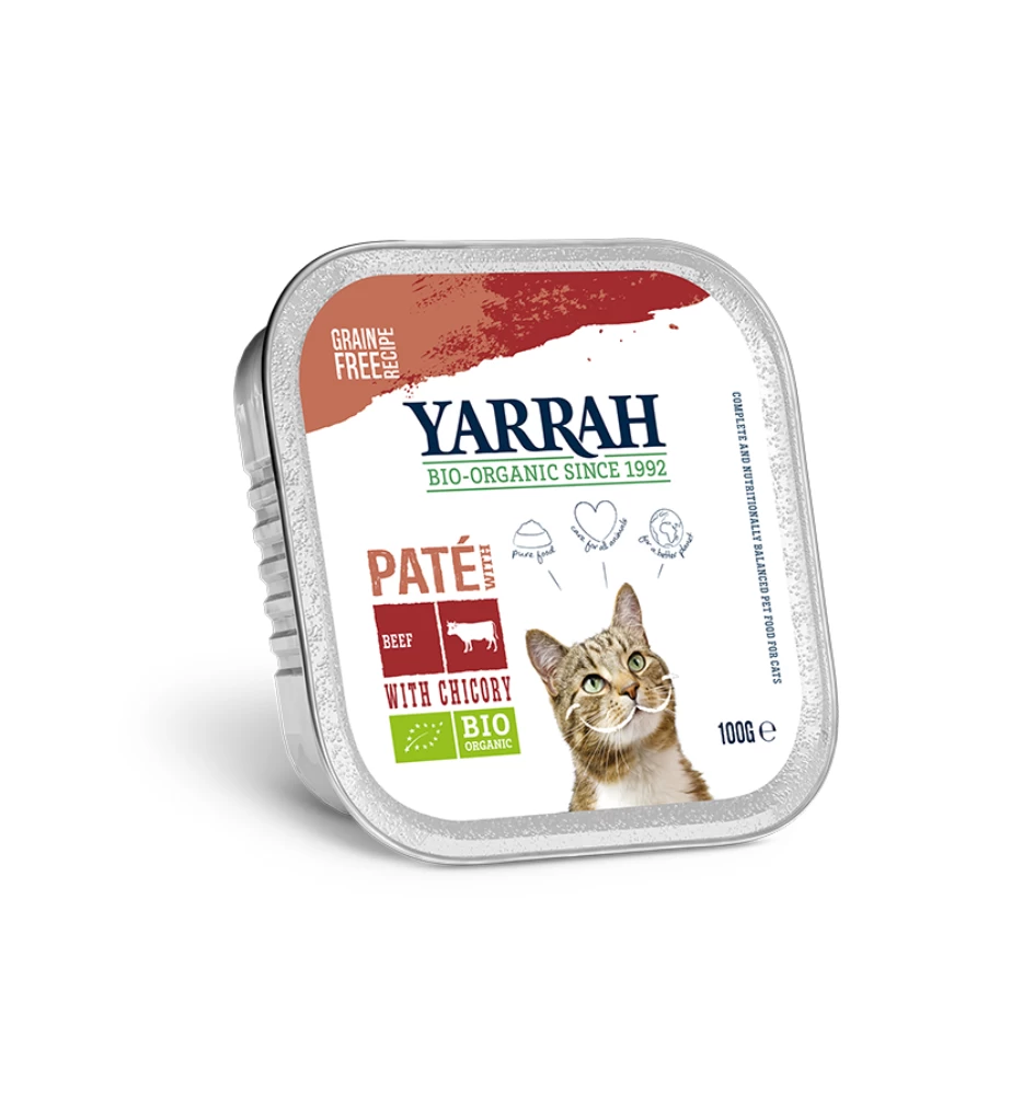 Yarrah Biologisch Kattenvoer Paté Met Rund & Kip - 16 X 100 Gram 4 Yarrah Biologisch Kattenvoer Paté Met Rund & Kip - 16 X 100 Gram - Afbeelding 2