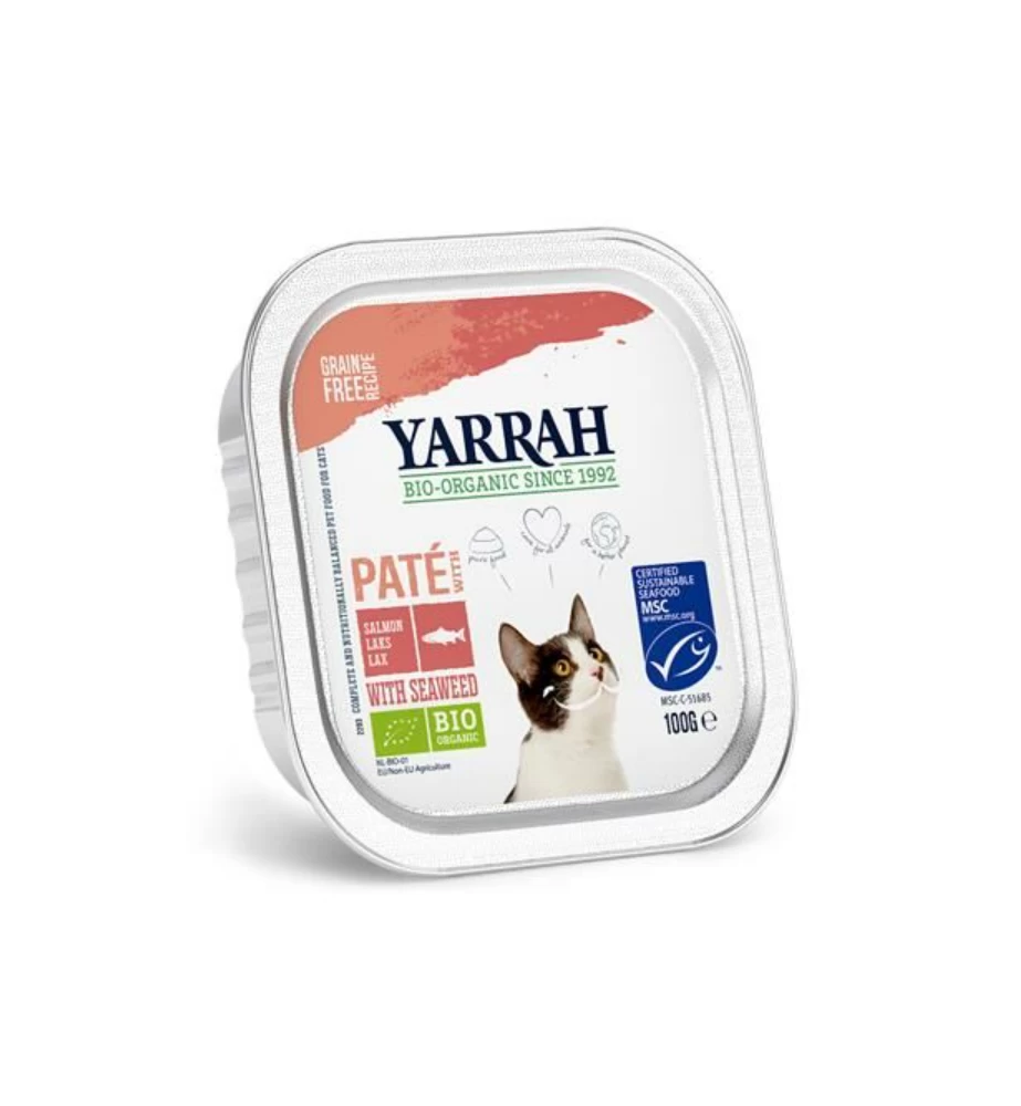 Yarrah Biologisch Kattenvoer Paté Met Zalm - 16 X 100 Gram 3 Yarrah Biologisch Kattenvoer Paté Met Zalm - 16 X 100 Gram